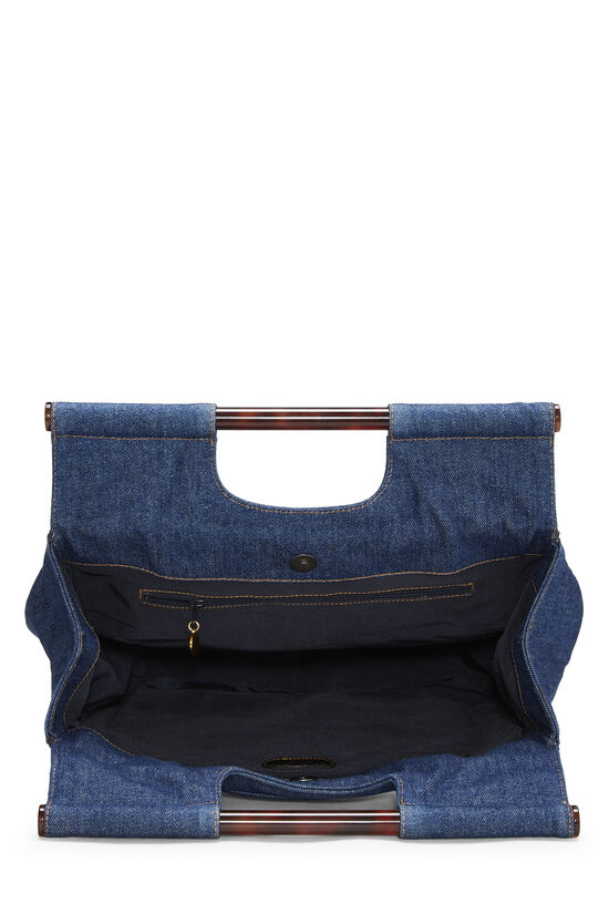 Blue Denim Top Handle Bag
