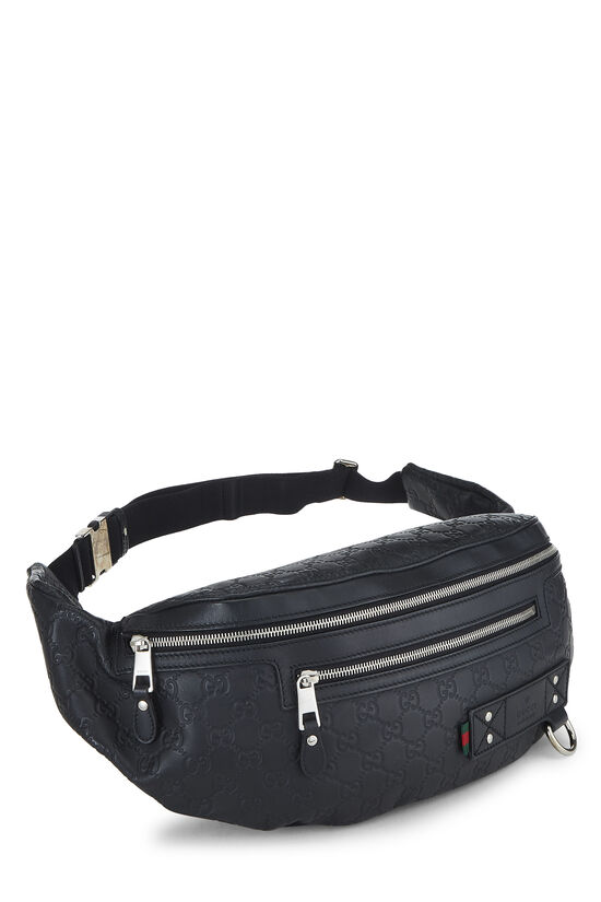 Navy Guccissima Leather Belt Bag Large, , large image number 1