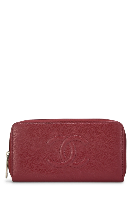 Red Caviar Zip Around Wallet, , large image number 0