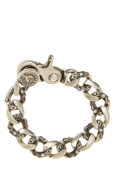 Sterling Silver Fancy Link Bracelet, , large