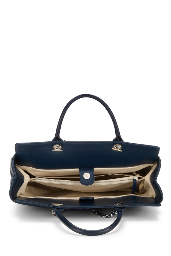 Navy Caviar Timeless 'CC' Top Handle Tote Large, , large image number 5