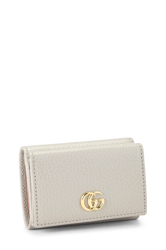 Grey Leather GG Marmont Compact Wallet, , large image number 1