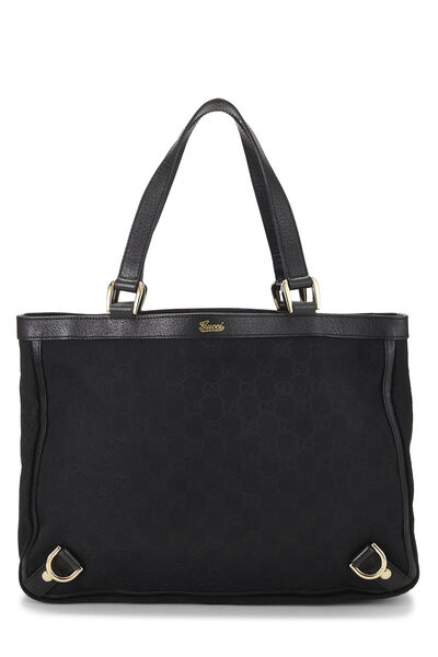 Black GG Canvas Abbey  Tote