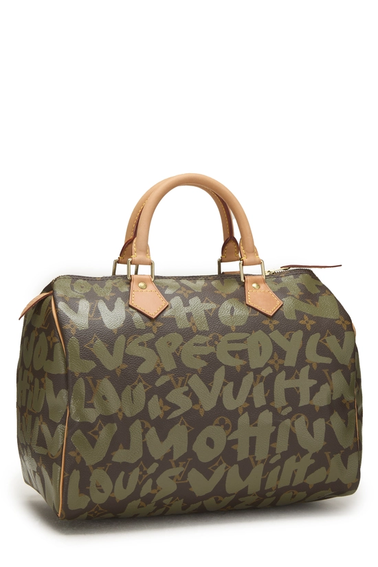 Stephen Sprouse x Louis Vuitton Monogram Green Graffiti Speedy 30, , large image number 1