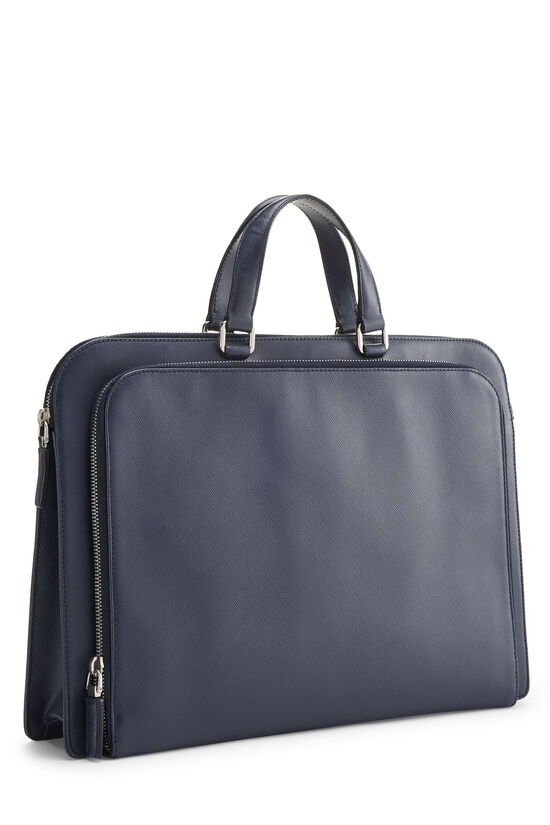 Navy Saffiano Briefcase, , large image number 1