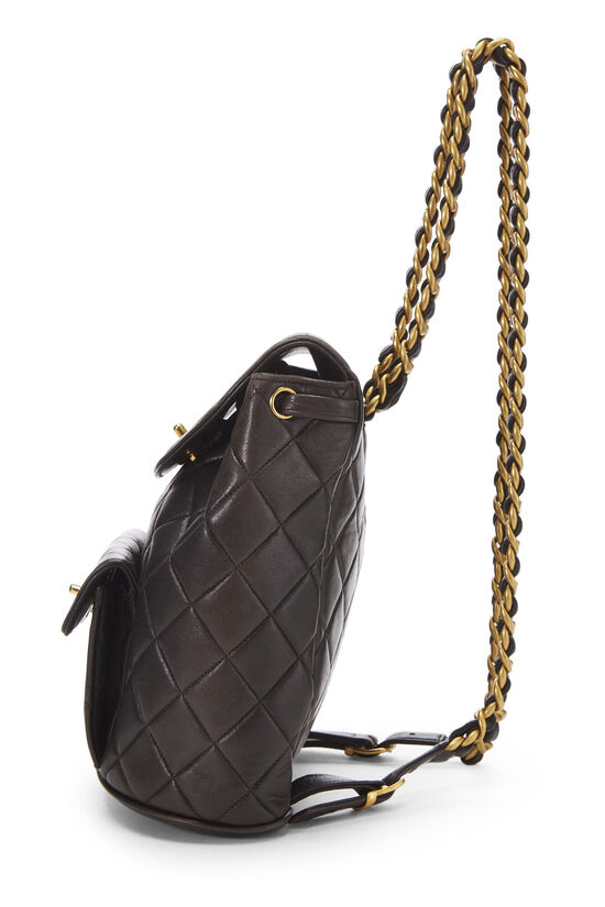 Chanel Black Quilted Lambskin 'CC' Classic Backpack Medium Q6B0NE1IK5015