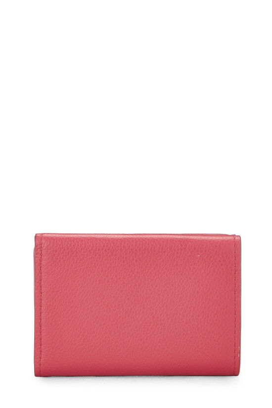 Pink Calfskin Lockmini Wallet, , large image number 2