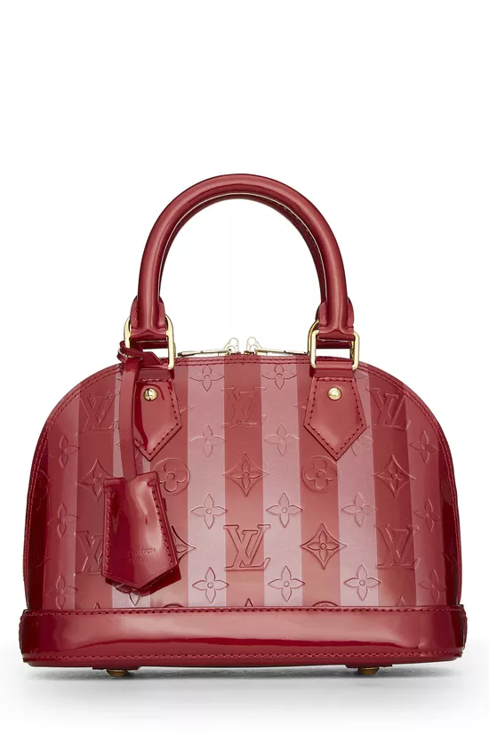Red Monogram Vernis Rayures Alma BB, , large image number 0