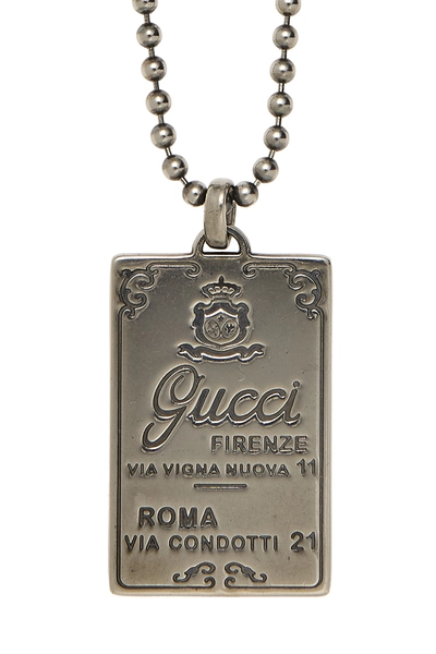 Silver Logo Necklace, , large