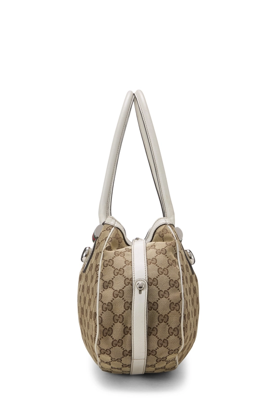 White Original GG Canvas Matchball Abbey Tote Large, , large image number 2