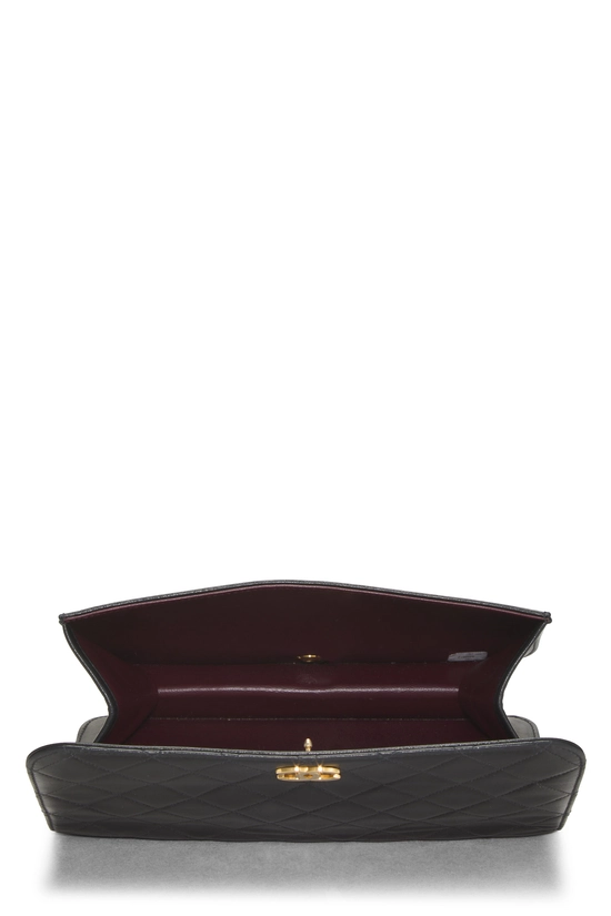 Black Quilted Lambskin Snap Full Flap Small, , large image number 5