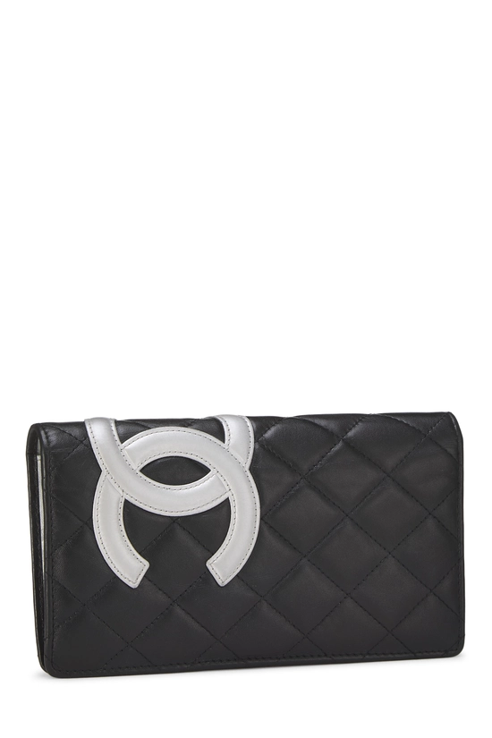 Black Quilted Calfskin Cambon Wallet, , large image number 1