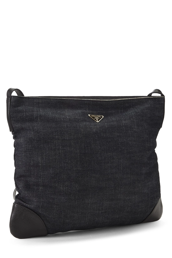 Navy Denim Shoulder Bag, , large image number 1