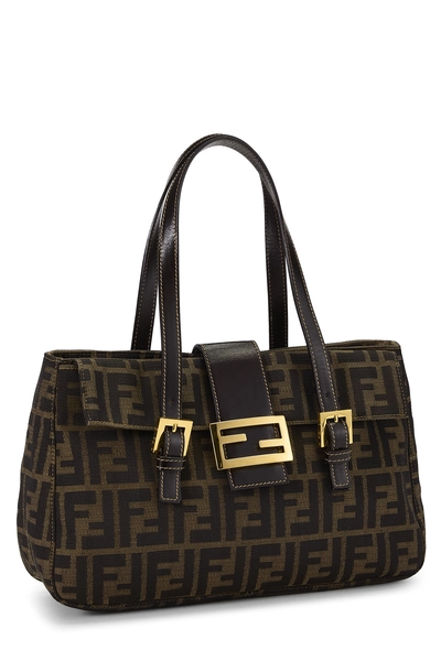 Brown Zucca Canvas Tote, , large