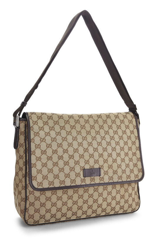 Gucci Original GG Canvas Buckle Flap Messenger QFBJXGJY0B001 | WGACA