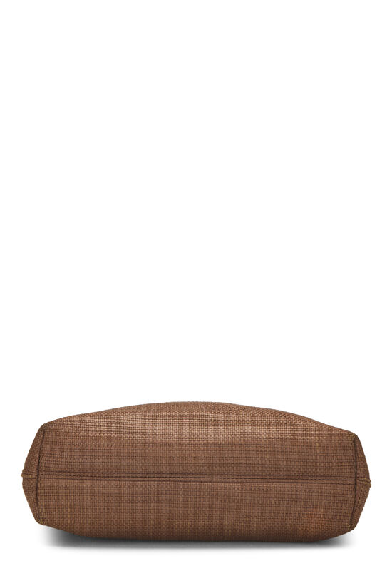 Brown Raffia 'CC' Tote, , large image number 2