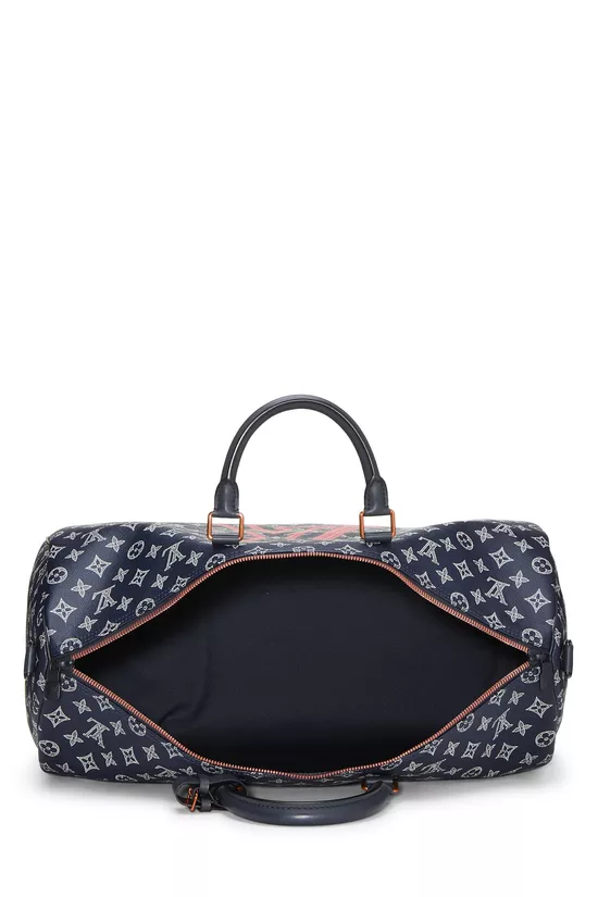 Kim Jones x Louis Vuitton Navy Monogram Upside Down Keepall Bandouliere 50, , large image number 5