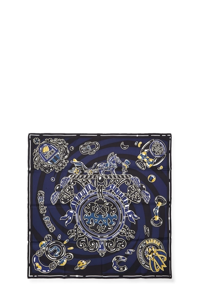 Black & Multicolor 'Candy Libris' Silk Scarf 70