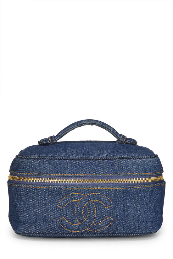 Pre-owned Blue Denim Lunch Box Vanity Bag