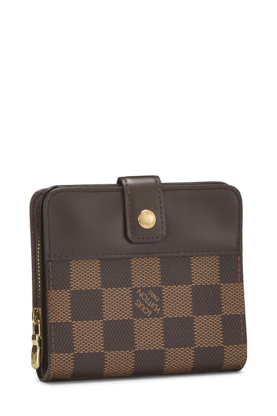 Damier Ebene Compact Snap Wallet, , large