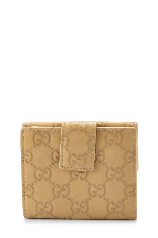 Beige Guccissima French Flap Wallet , , large image number 2