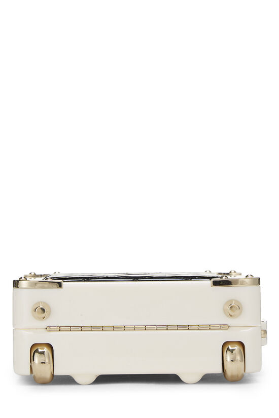 Patent Leather & Perspex Evening In The Air 'CC' Trolley Minaudière Chain Clutch, , large image number 4
