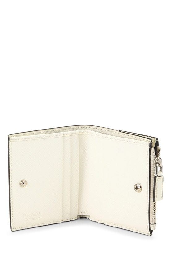 White Saffiano Snap Compact Wallet, , large image number 3