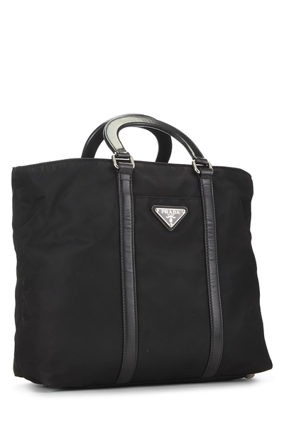 Black Nylon Convertible Handbag, , large