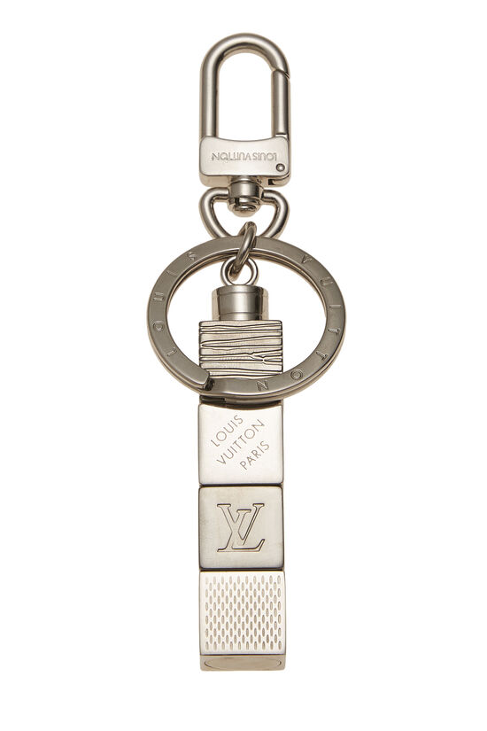 Silver Porte Cles Cube Keychain, , large image number 0