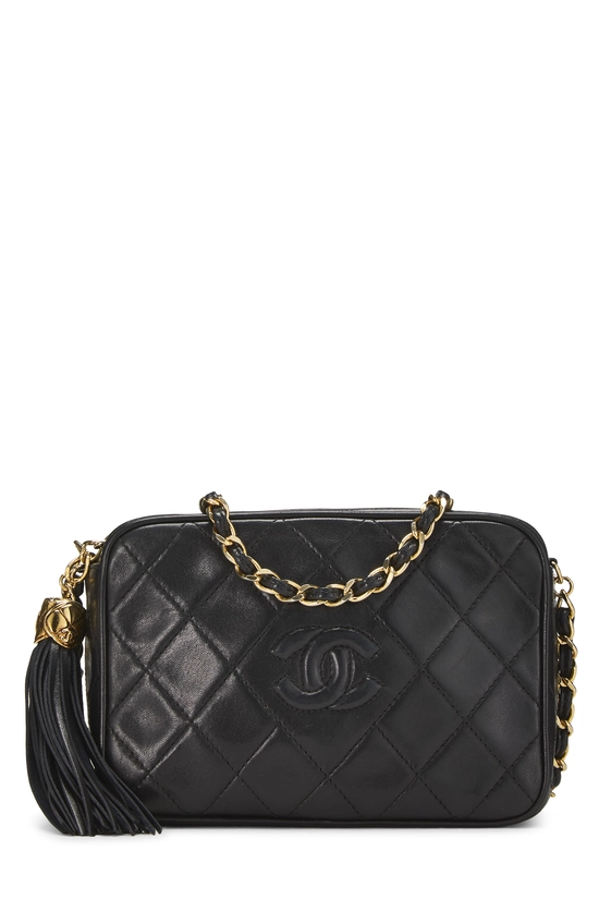 Black Lambskin 'CC' Camera Bag Mini, , large image number 0