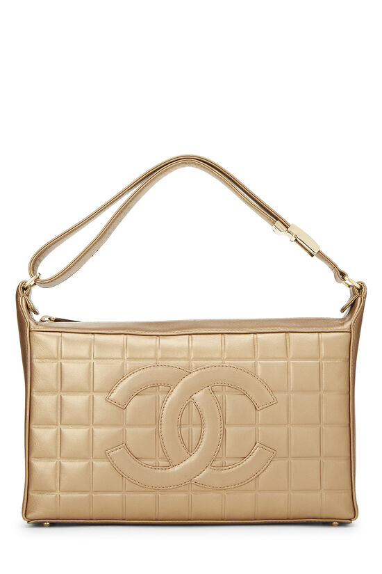 Chanel Gold Chocolate Bar Calfskin Shoulder Bag Q6B059BPDB001