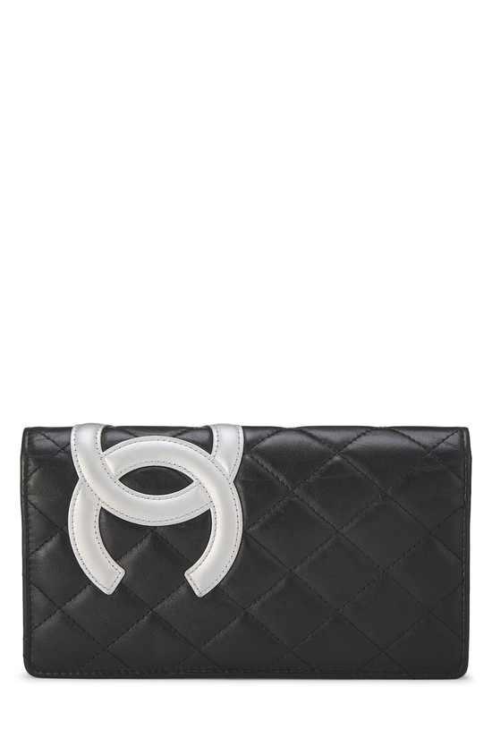 Black Quilted Calfskin Cambon Wallet, , large image number 0
