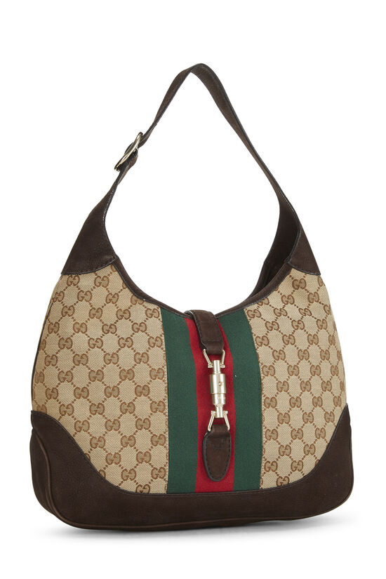 Gucci Original GG Canvas Web Jackie Shoulder Bag - What Goes Around Comes  Around