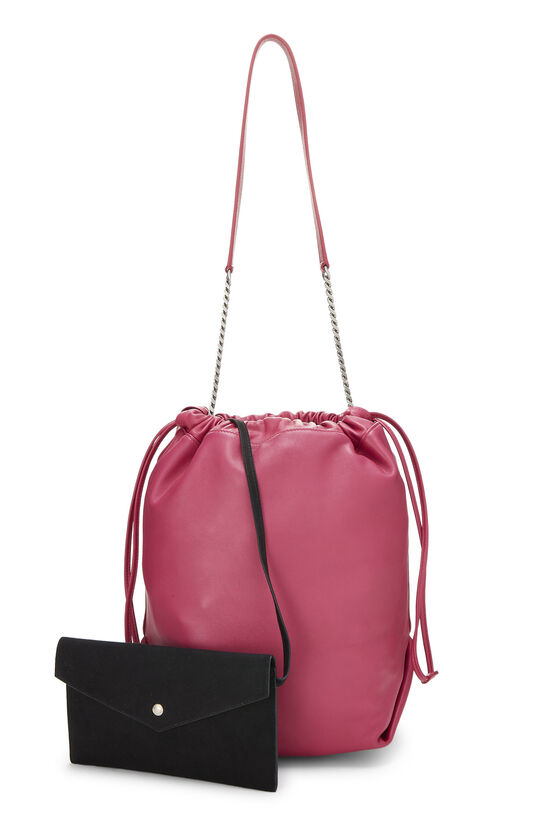 Pink Leather Teddy Bucket Bag, , large image number 3