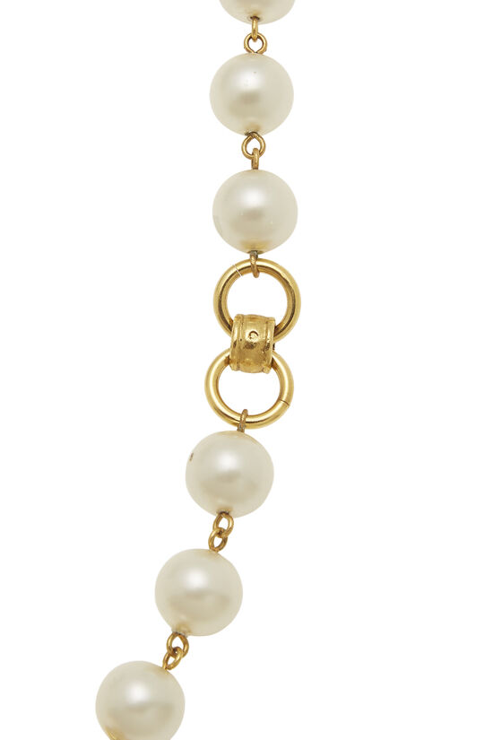 Faux Pearl & Gold Necklace, , large image number 1