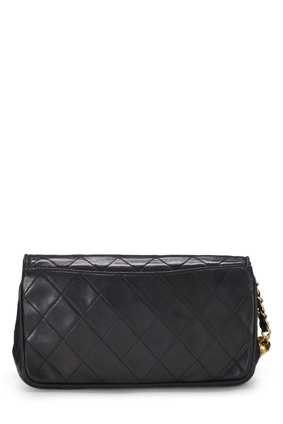 Black Quilted Lambskin Clutch, , large image number 3