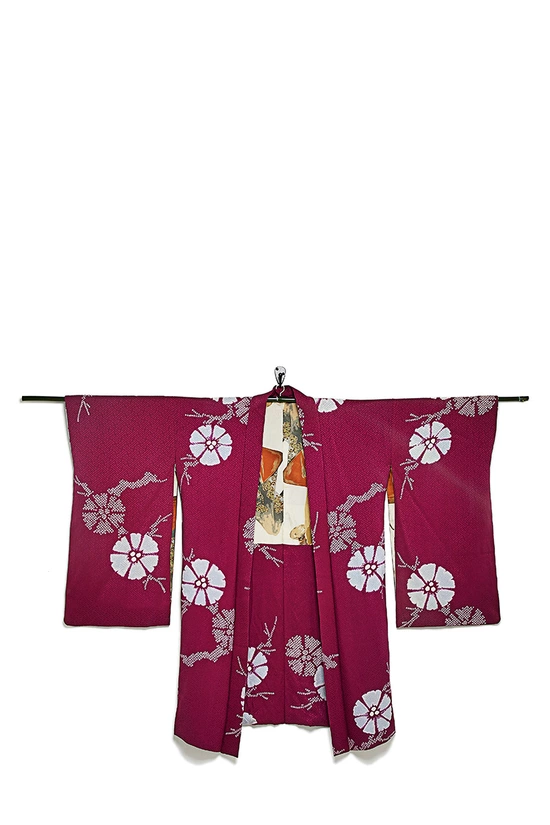 WGACA VINTAGE Purple Silk Komon Kimono, , large image number 0