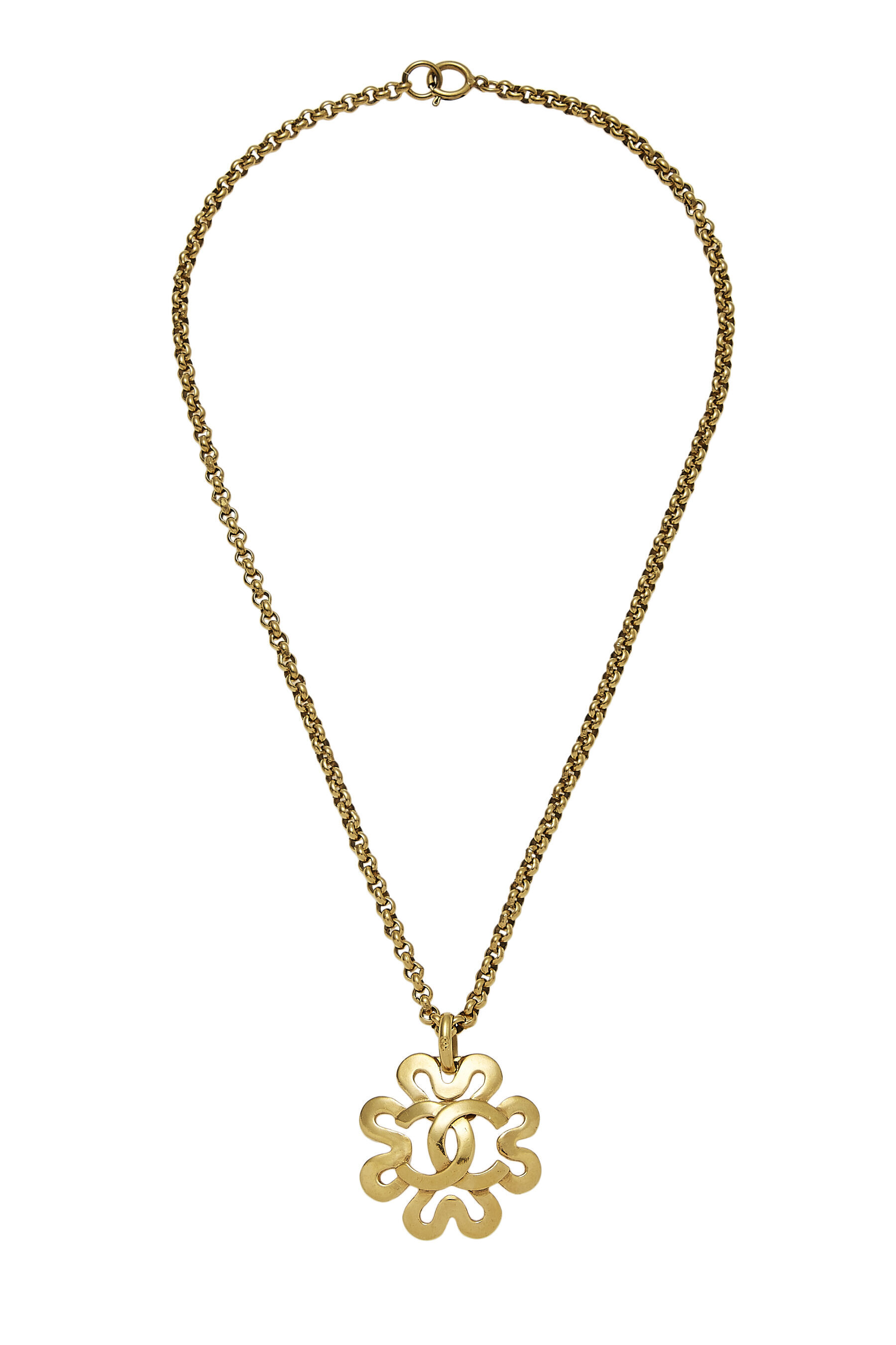 Chanel Gold Squiggle Border 'CC 