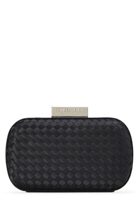 Black Satin Clutch, , large image number 0