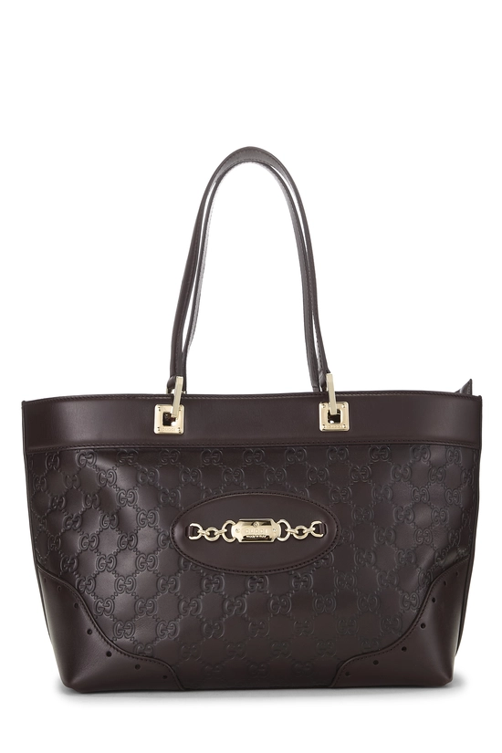 Brown Guccissima Leather Punch Tote, , large image number 0