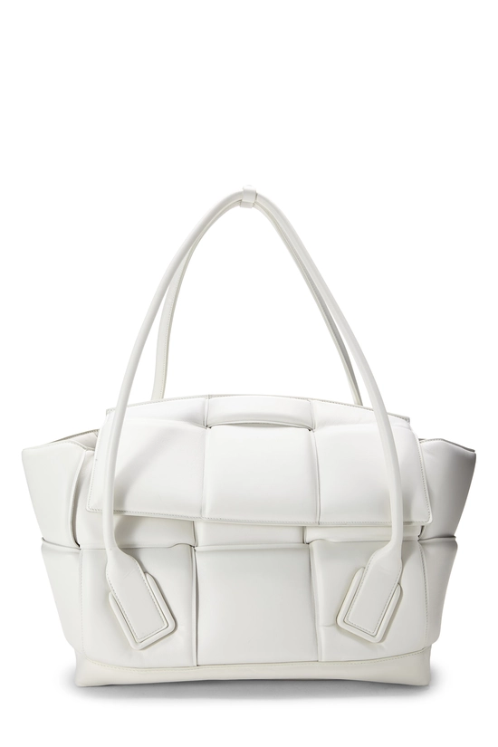 White Calfskin Maxi Intrecciato Padded Arco 56, , large image number 0