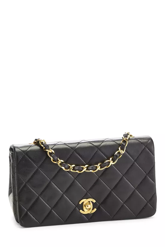 Black Quilted Lambskin Full Flap Mini, , large image number 1