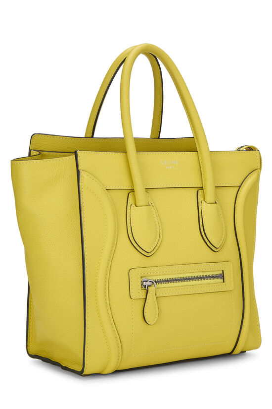 Yellow Drummed Calfskin Luggage Micro, , large image number 1