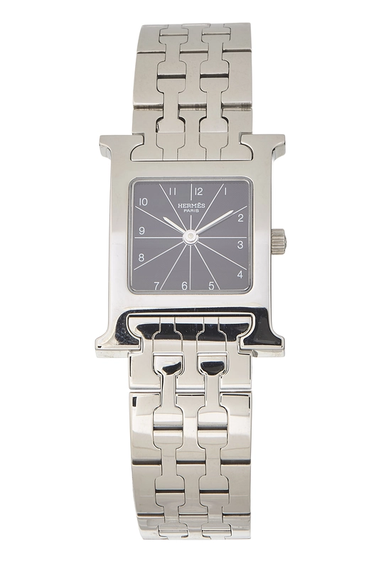 Black Stainless Steel Heure H Watch Small, , large image number 0