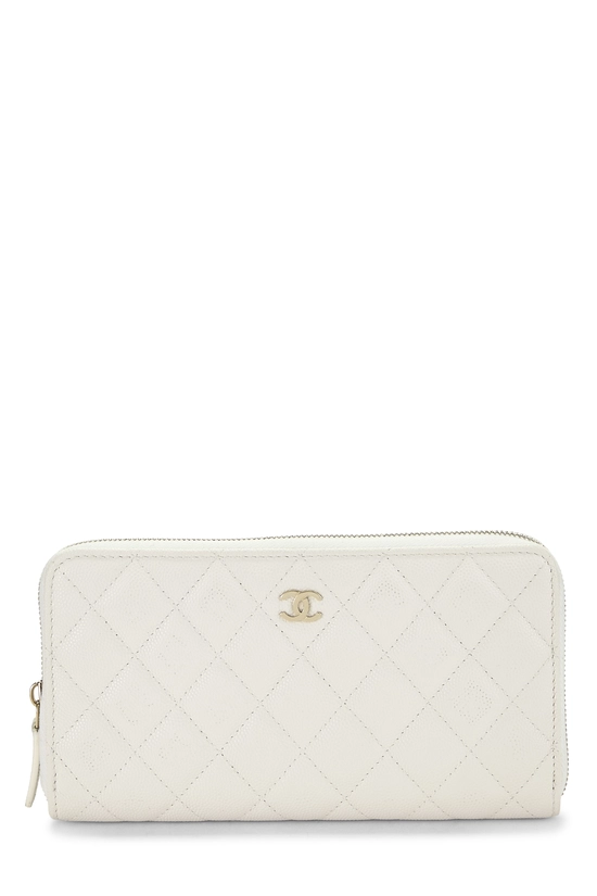 White Caviar Zip Around Wallet, , large image number 0