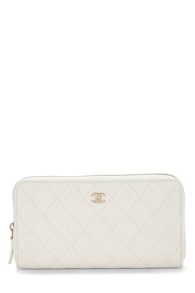 White Caviar Zip Around Wallet