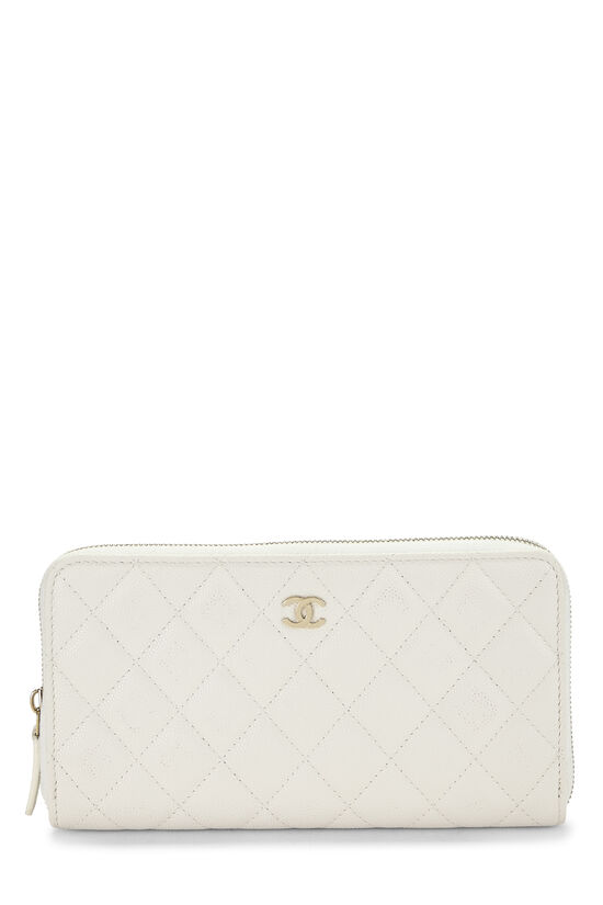 White Caviar Zip Around Wallet, , large image number 0