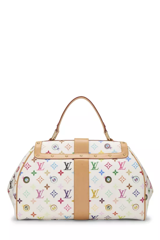 Takashi Murakami x Louis Vuitton White Monogram Multicolore Eye Love Sac Retro GM, , large image number 3