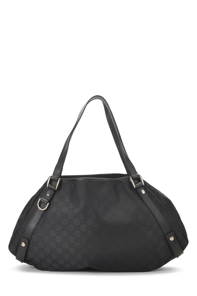 Gucci Black GG Nylon Abbey Tote Large