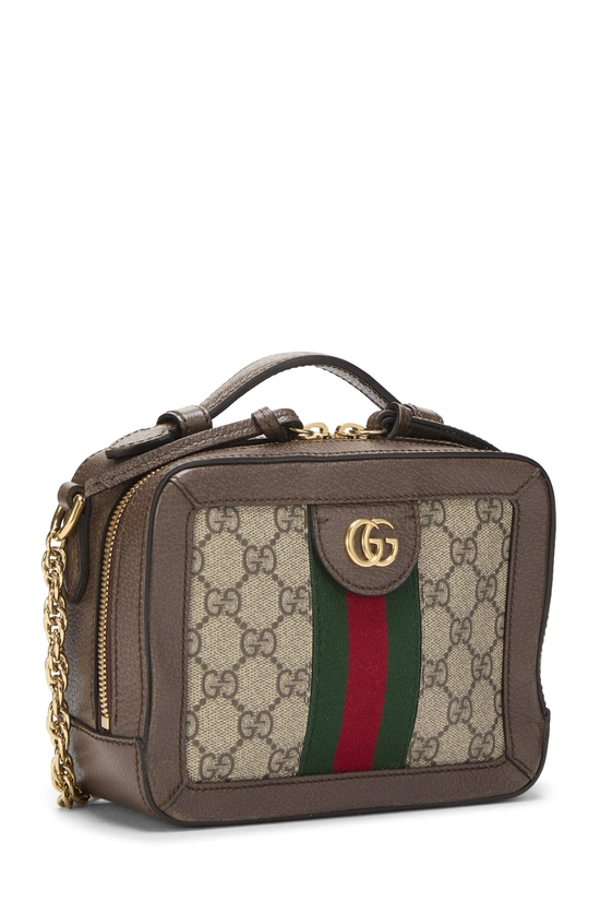 Brown GG Supreme Canvas Ophidia Top Handle Shoulder Bag Mini, , large image number 1